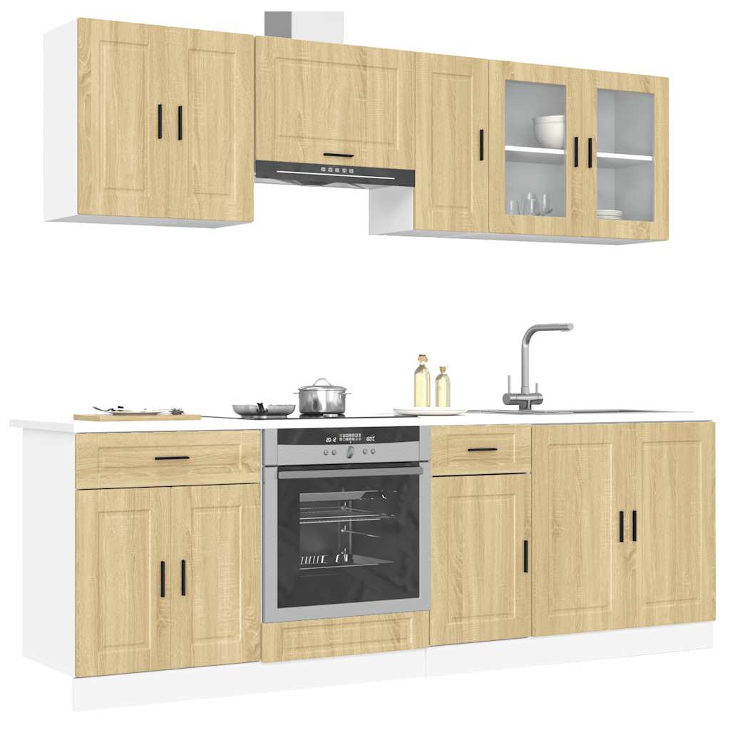 vidaXL 8 Piece Kitchen Cabinet Set Kalmar Sonoma Oak Engineered Wood