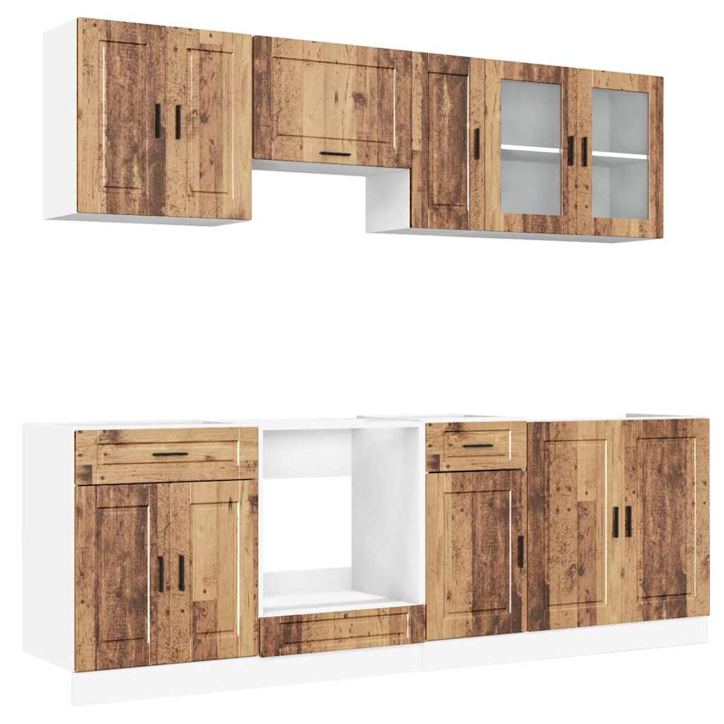 vidaXL 8 Piece Kitchen Cabinet Set Kalmar Old Wood Engineered Wood