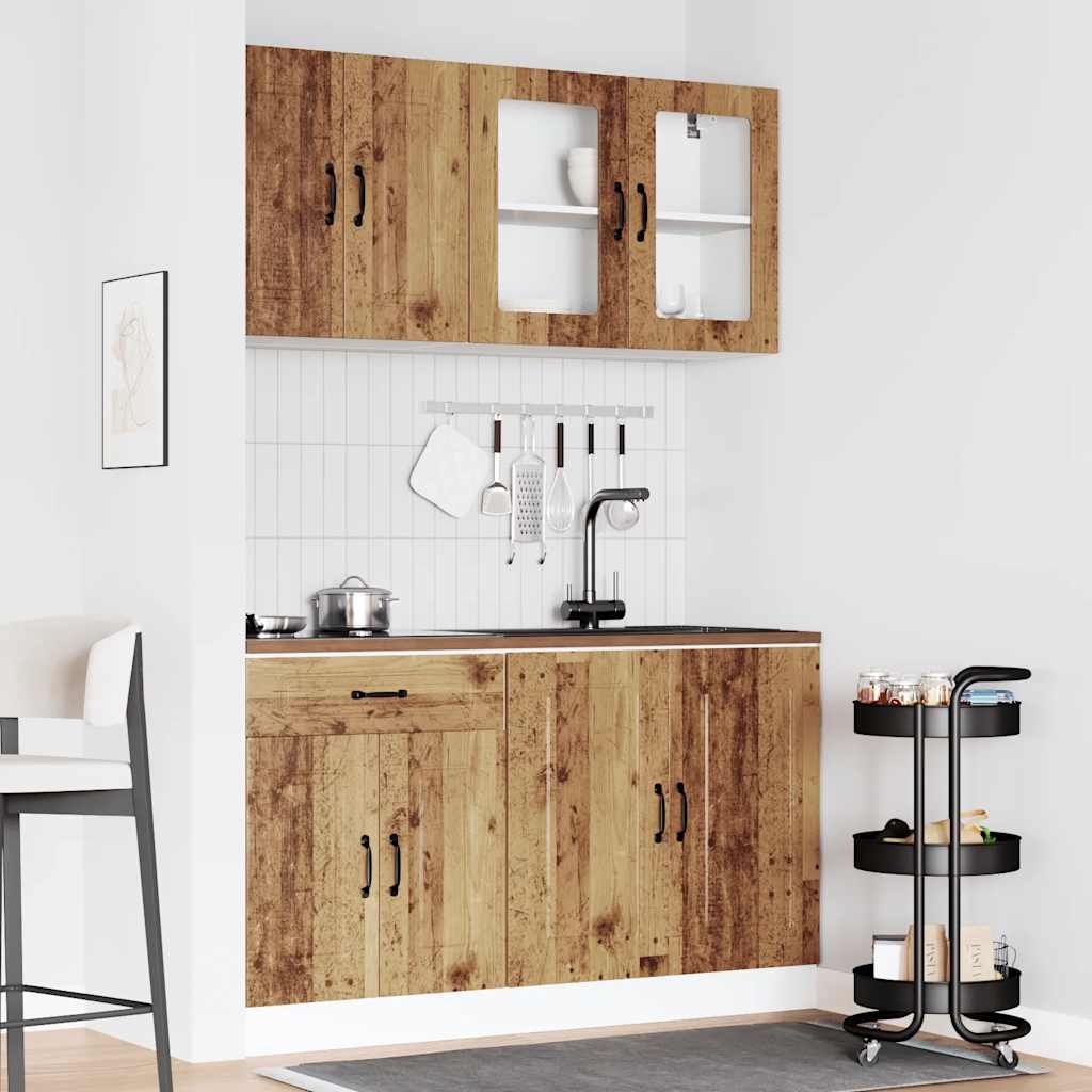 vidaXL 4 Piece Kitchen Cabinet Set Kalmar Old Wood Engineered Wood