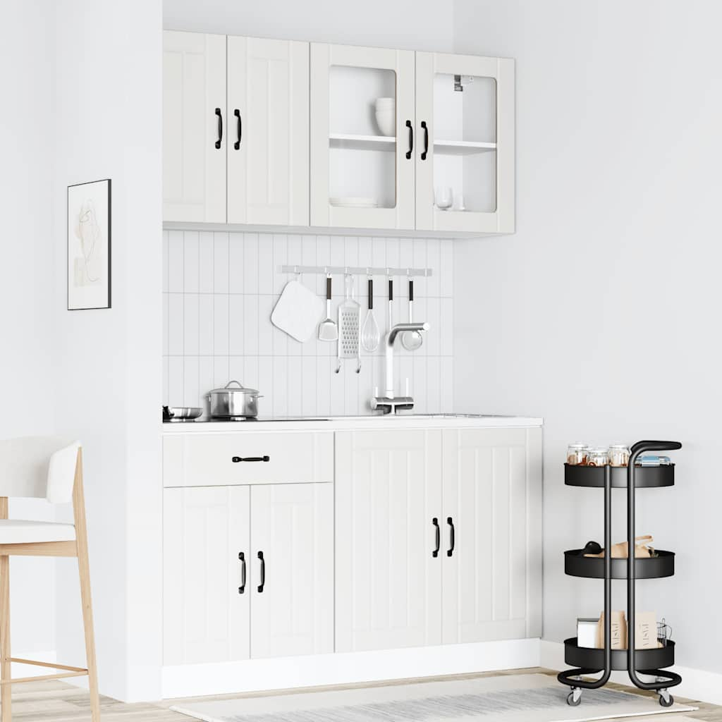 vidaXL 4 Piece Kitchen Cabinet Set Kalmar White Engineered Wood