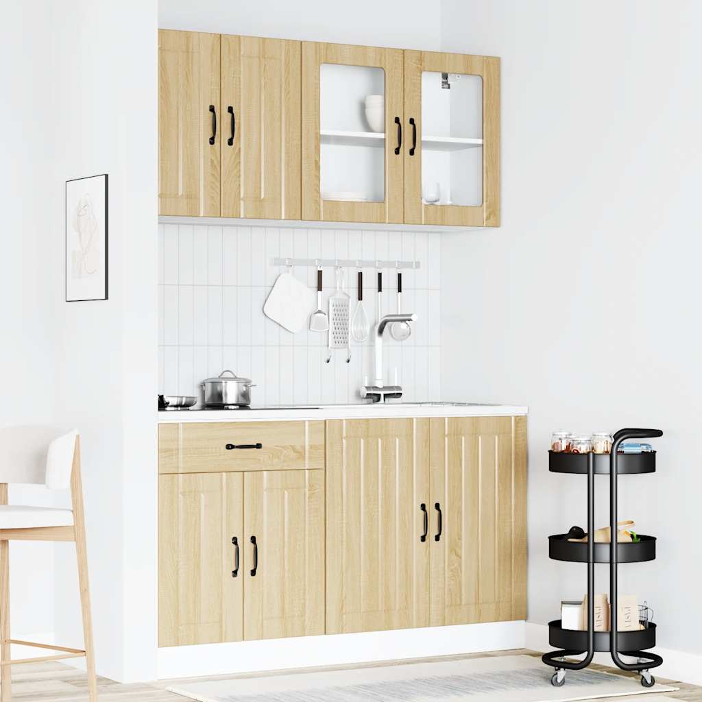 vidaXL 4 Piece Kitchen Cabinet Set Kalmar Sonoma Oak Engineered Wood