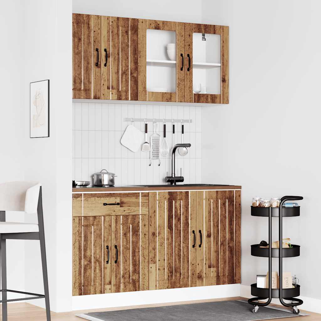 vidaXL 4 Piece Kitchen Cabinet Set Kalmar Old Wood Engineered Wood