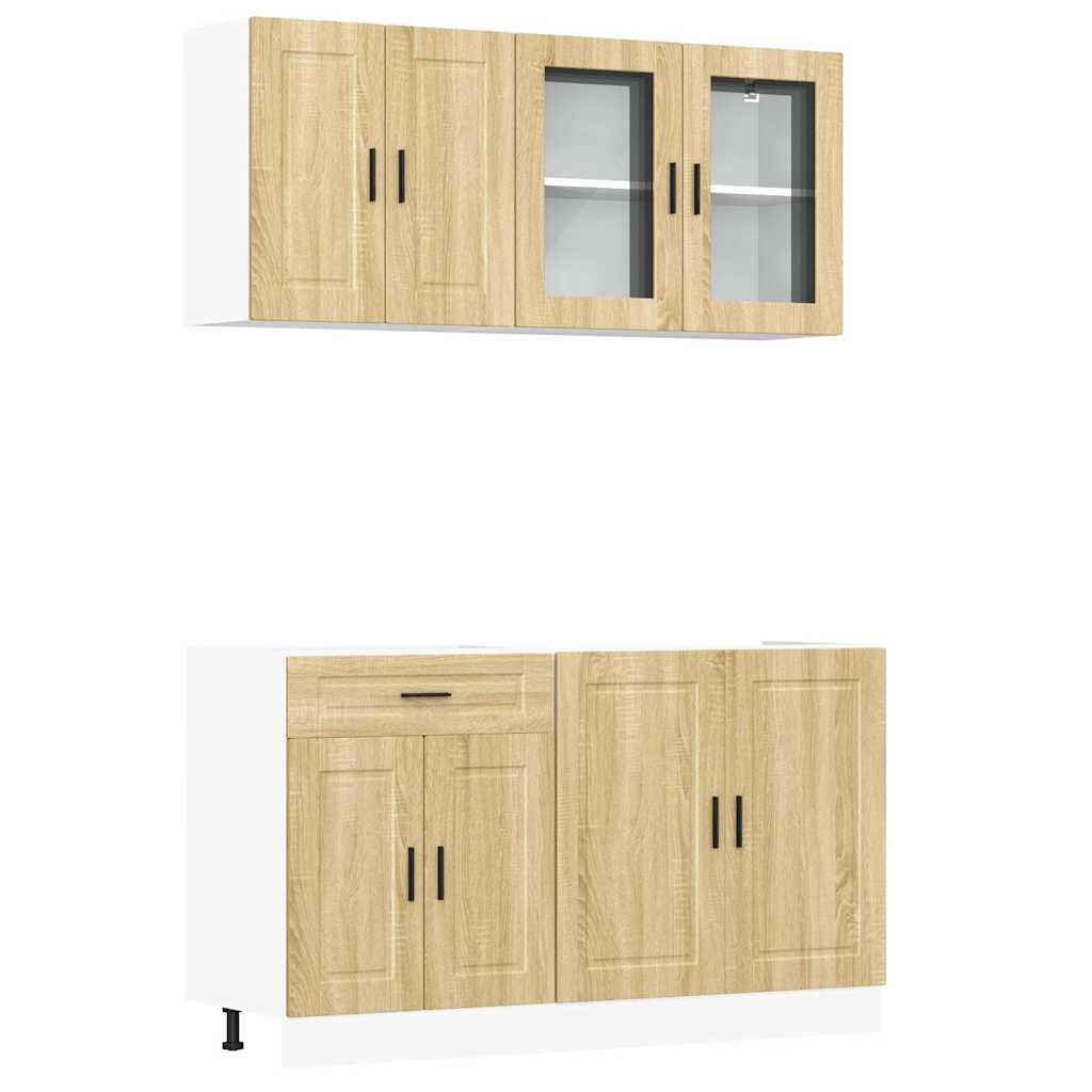 vidaXL 4 Piece Kitchen Cabinet Set Kalmar Sonoma Oak Engineered Wood