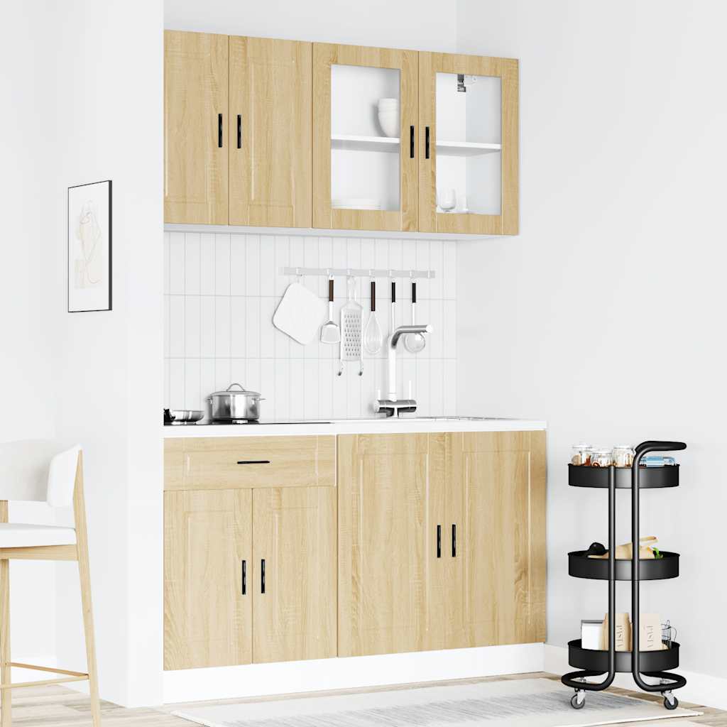 vidaXL 4 Piece Kitchen Cabinet Set Kalmar Sonoma Oak Engineered Wood