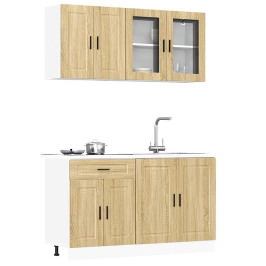 vidaXL 4 Piece Kitchen Cabinet Set Kalmar Sonoma Oak Engineered Wood