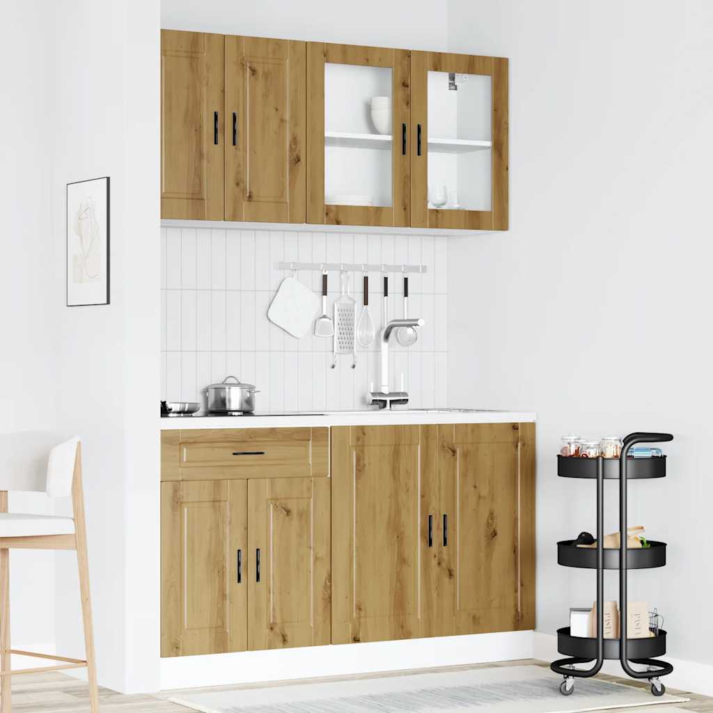 vidaXL 4 Piece Kitchen Cabinet Set Kalmar Artisan Oak Engineered Wood