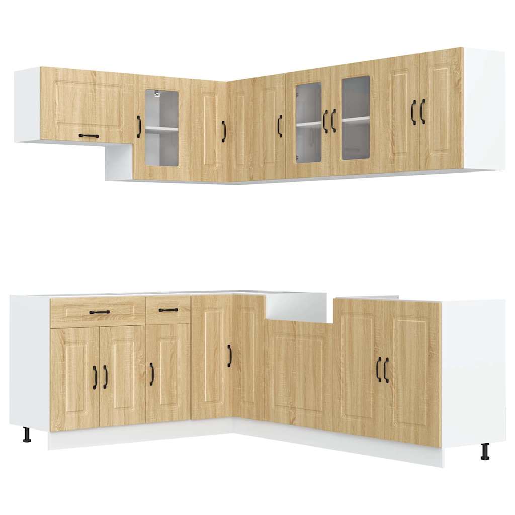 vidaXL 11 Piece Kitchen Cabinet Set Kalmar Sonoma Oak Engineered Wood