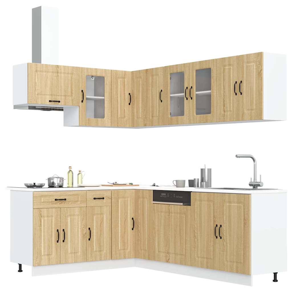 vidaXL 11 Piece Kitchen Cabinet Set Kalmar Sonoma Oak Engineered Wood