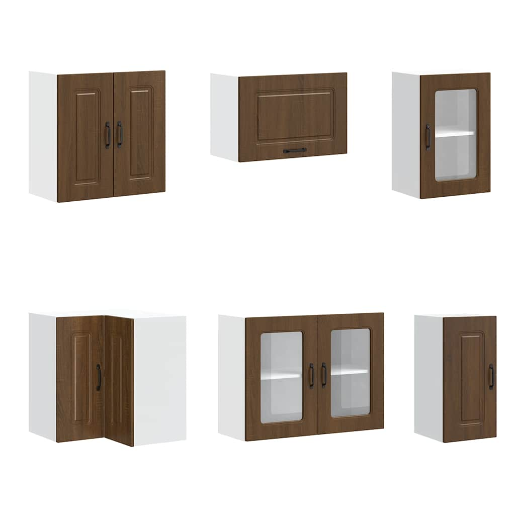 vidaXL 11 Piece Kitchen Cabinet Set Kalmar Brown Oak Engineered Wood