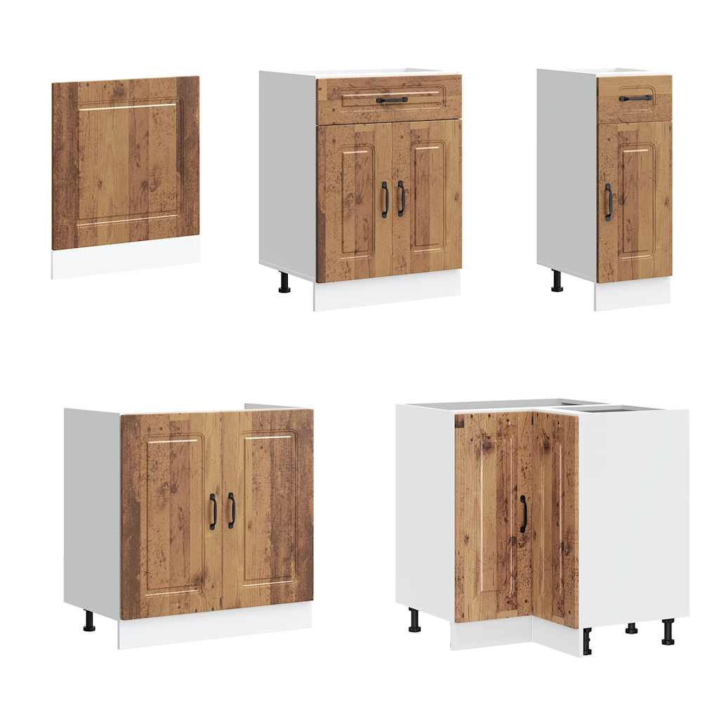 vidaXL 11 Piece Kitchen Cabinet Set Kalmar Old Wood Engineered Wood