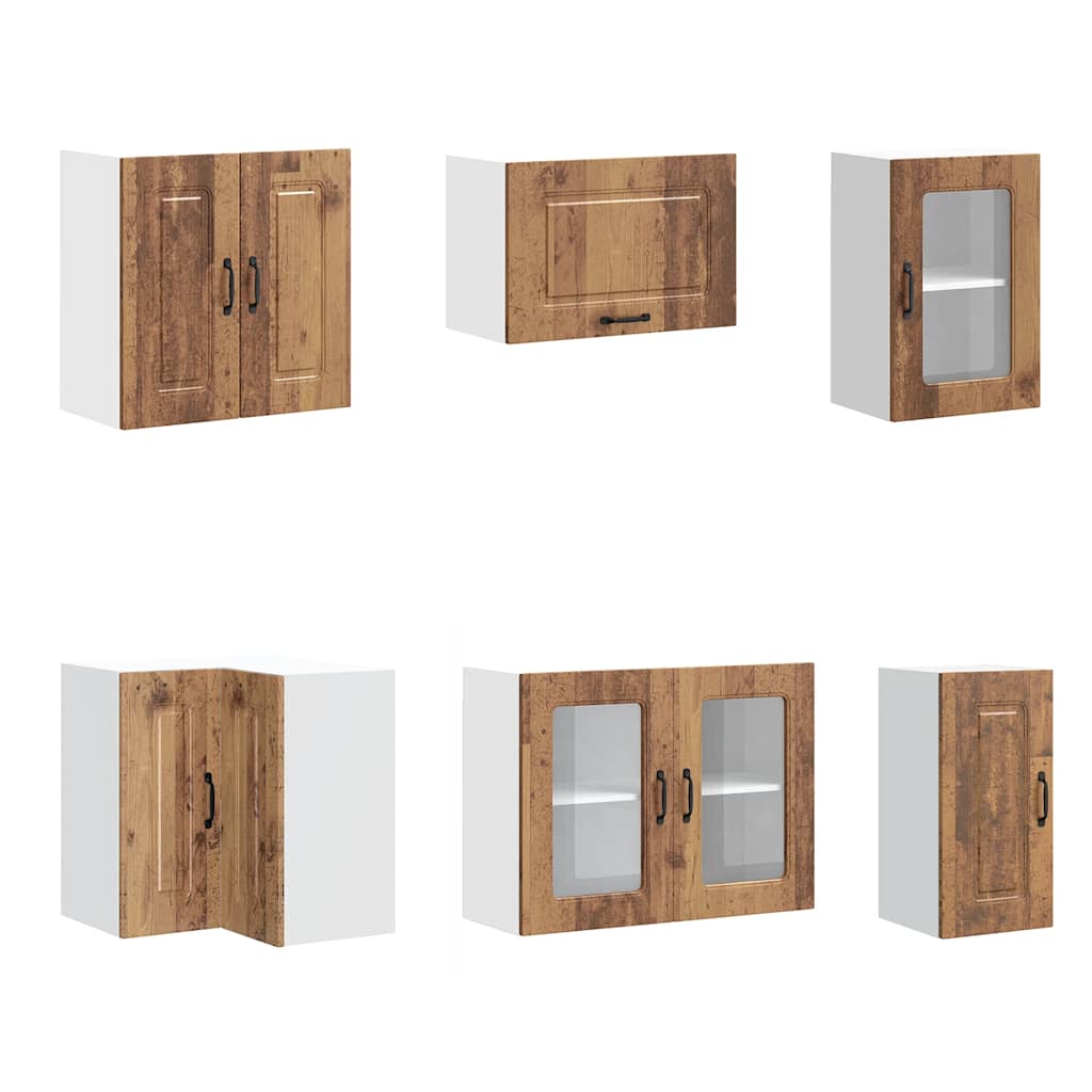 vidaXL 11 Piece Kitchen Cabinet Set Kalmar Old Wood Engineered Wood