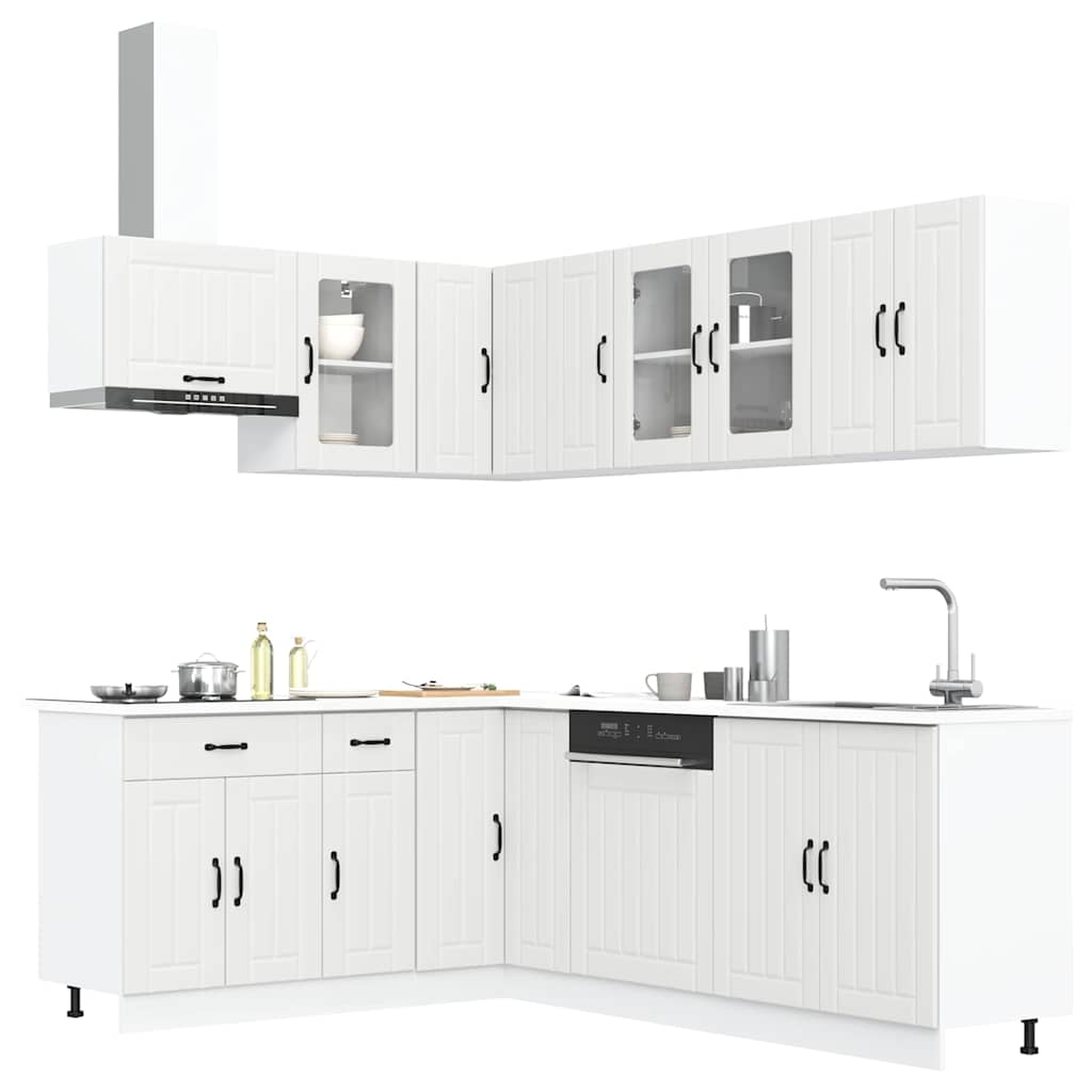 vidaXL 11 Piece Kitchen Cabinet Set Lucca White Engineered Wood