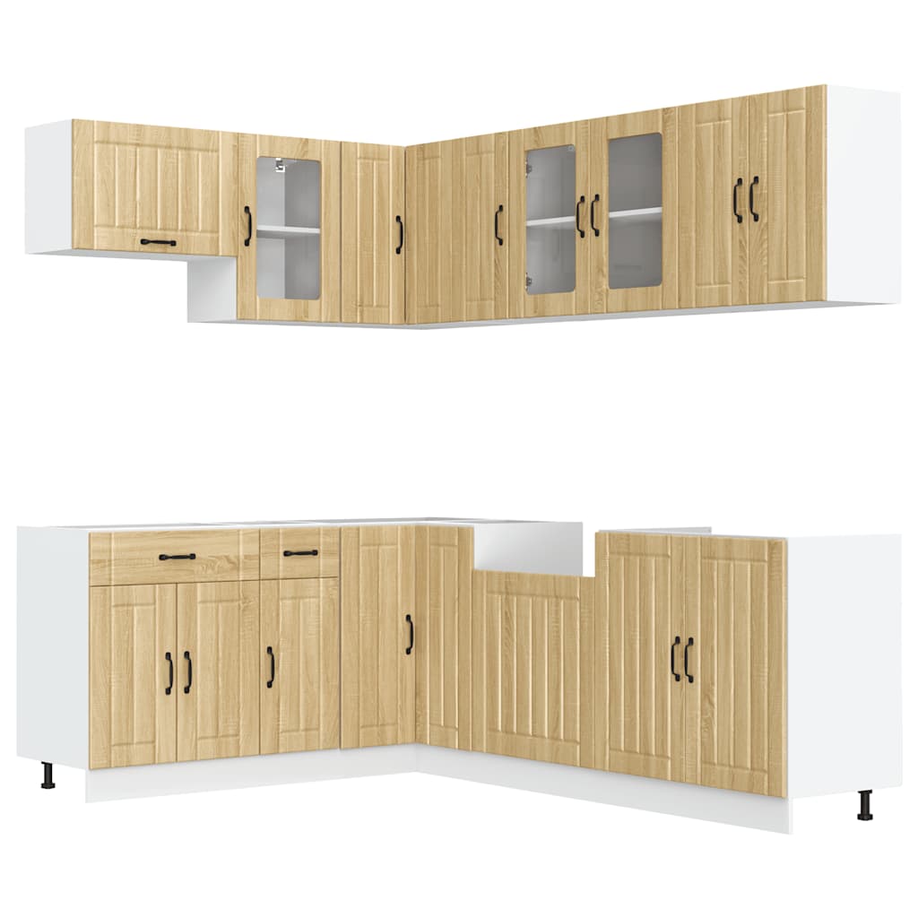 vidaXL 11 Piece Kitchen Cabinet Set Lucca Sonoma Oak Engineered Wood