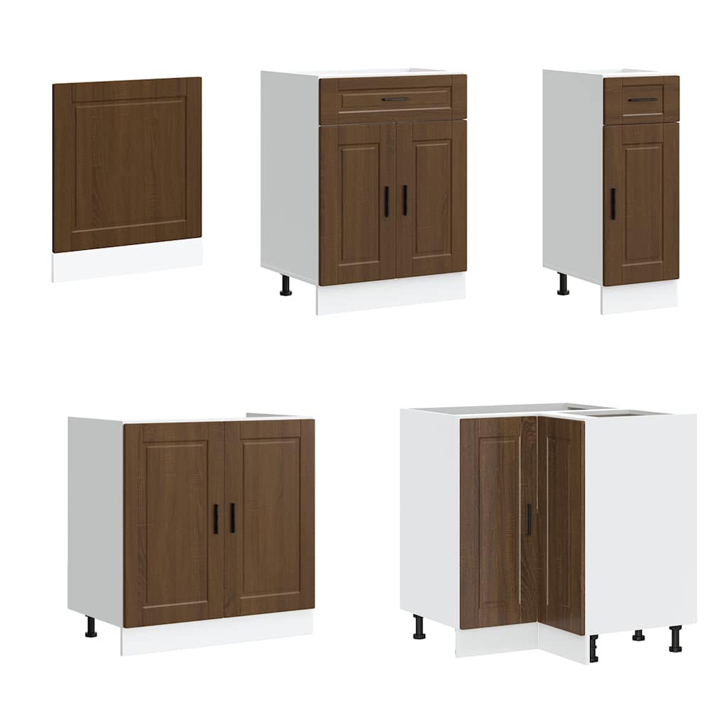 vidaXL 11 Piece Kitchen Cabinet Set Porto Brown Oak Engineered Wood