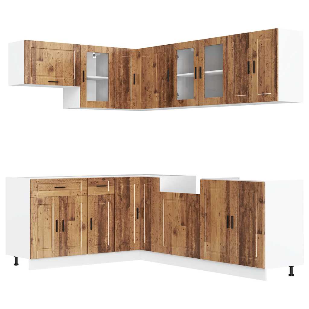 vidaXL 11 Piece Kitchen Cabinet Set Porto Old Wood Engineered Wood