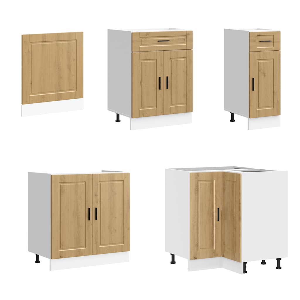 vidaXL 11 Piece Kitchen Cabinet Set Porto Artisan Oak Engineered Wood