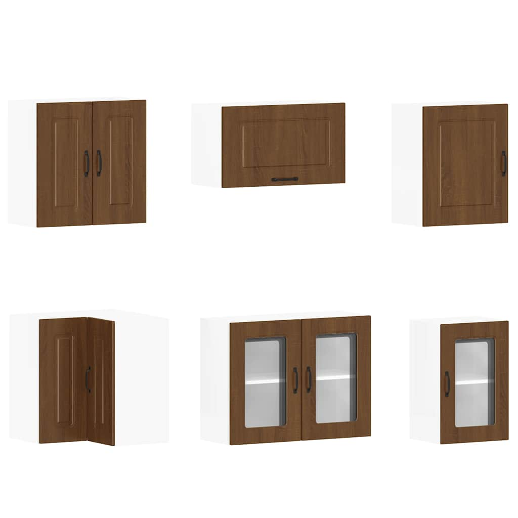 vidaXL 11 Piece Kitchen Cabinet Set Kalmar Brown Oak Engineered Wood