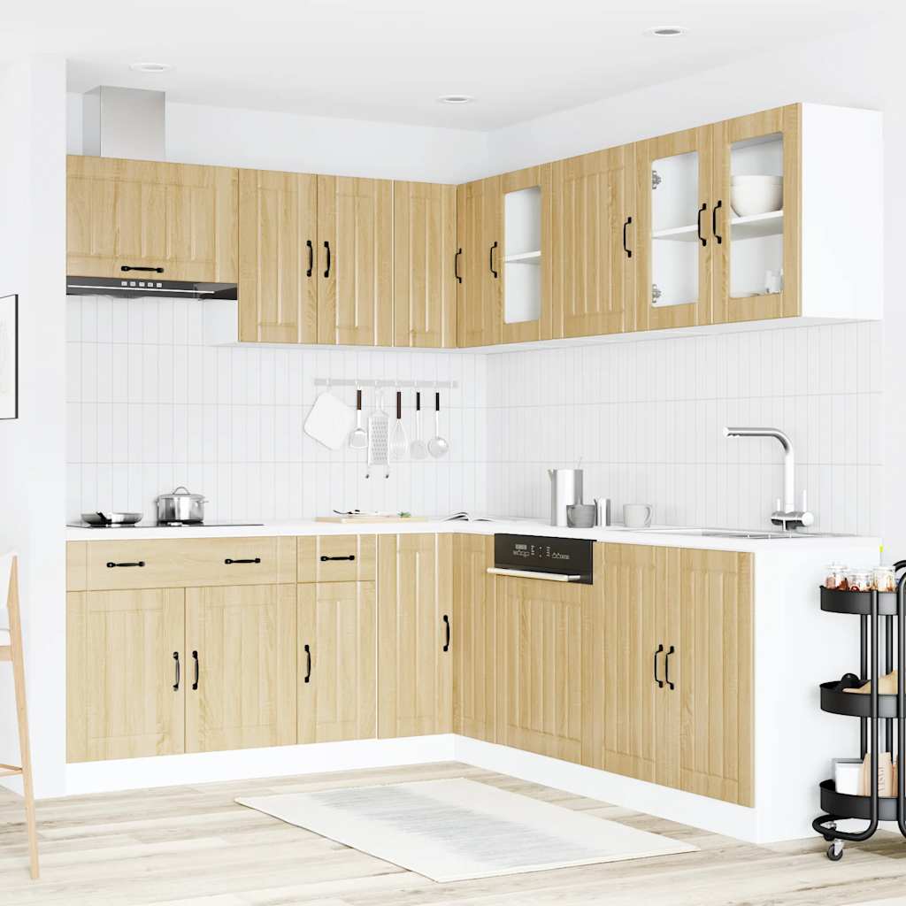 vidaXL 11 Piece Kitchen Cabinet Set Lucca Sonoma Oak Engineered Wood