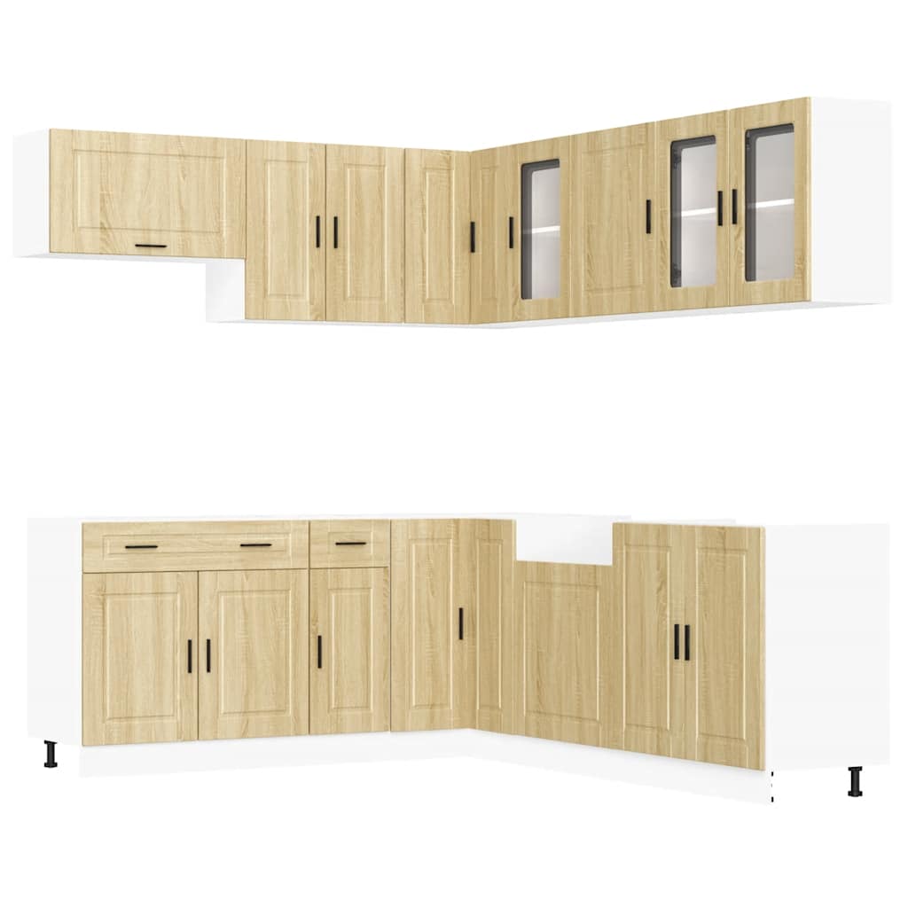 vidaXL 11 Piece Kitchen Cabinet Set Porto Sonoma Oak Engineered Wood