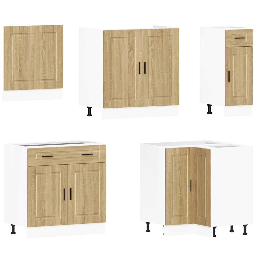 vidaXL 11 Piece Kitchen Cabinet Set Porto Sonoma Oak Engineered Wood