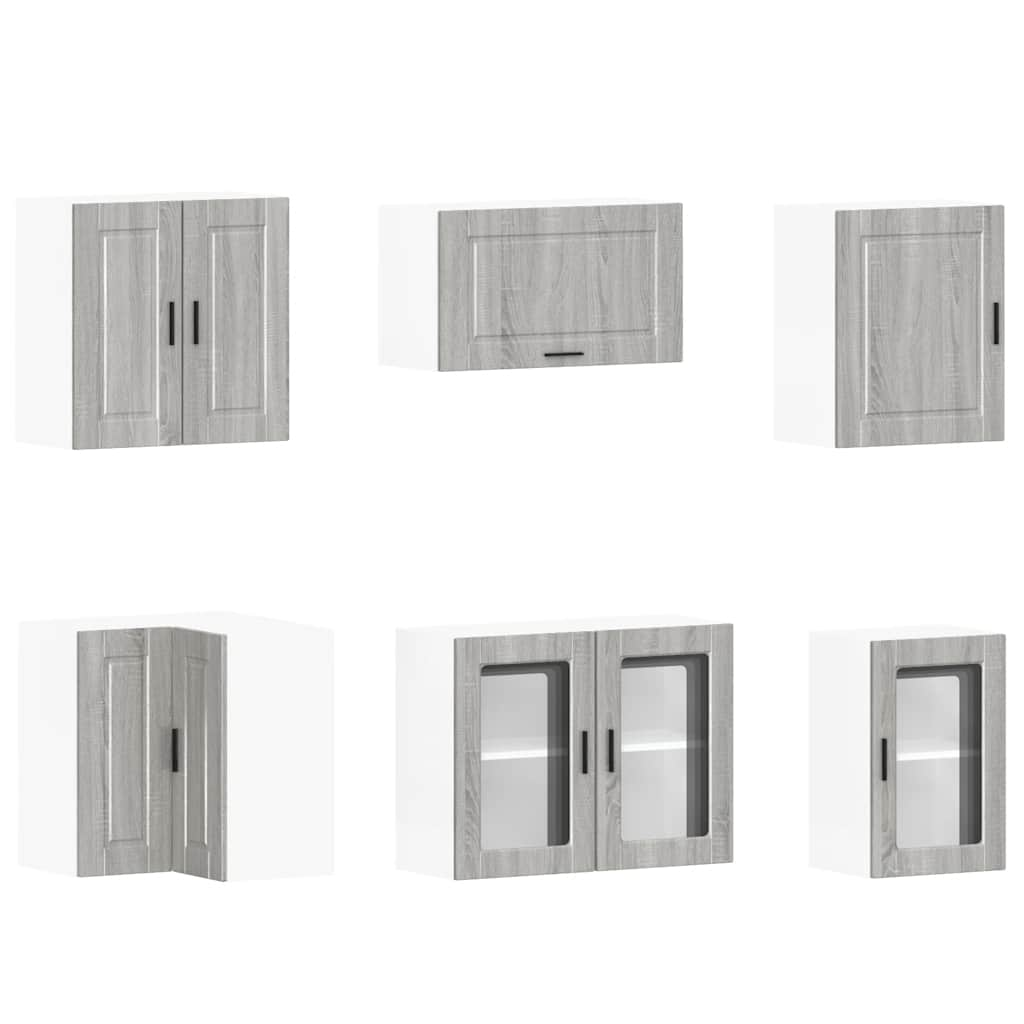 vidaXL 11 Piece Kitchen Cabinet Set Porto Grey Sonoma Engineered Wood