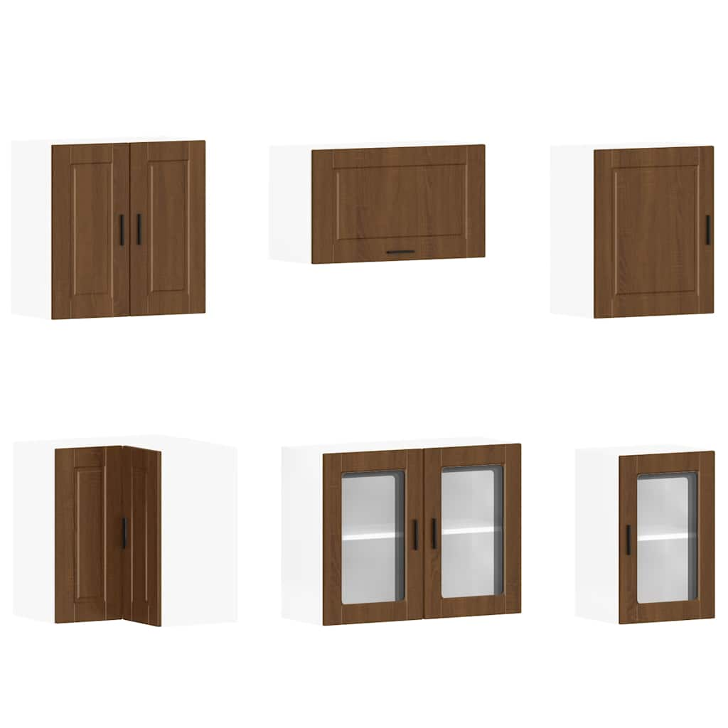 vidaXL 11 Piece Kitchen Cabinet Set Porto Brown Oak Engineered Wood