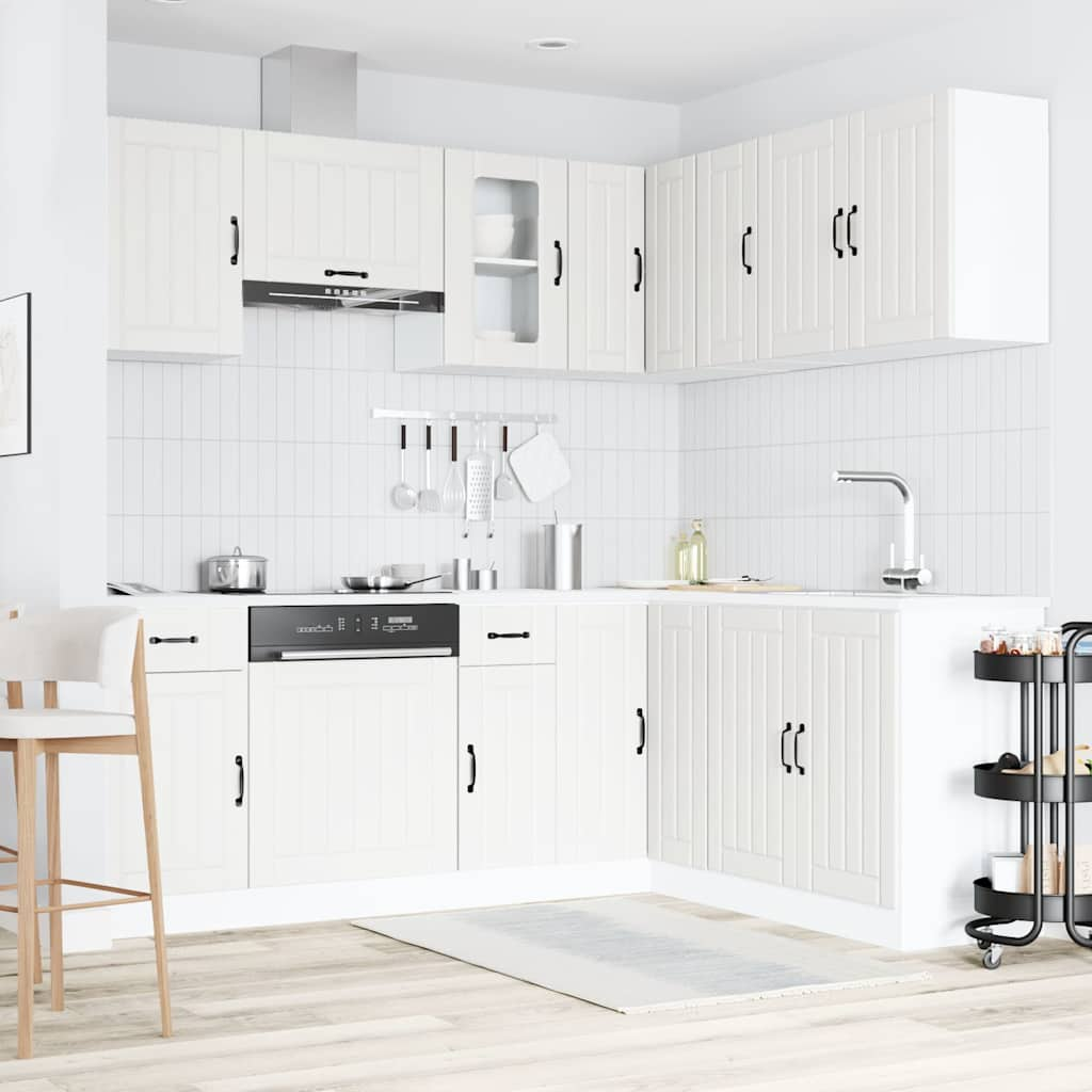 vidaXL 11 Piece Kitchen Cabinet Set Kalmar White Engineered Wood