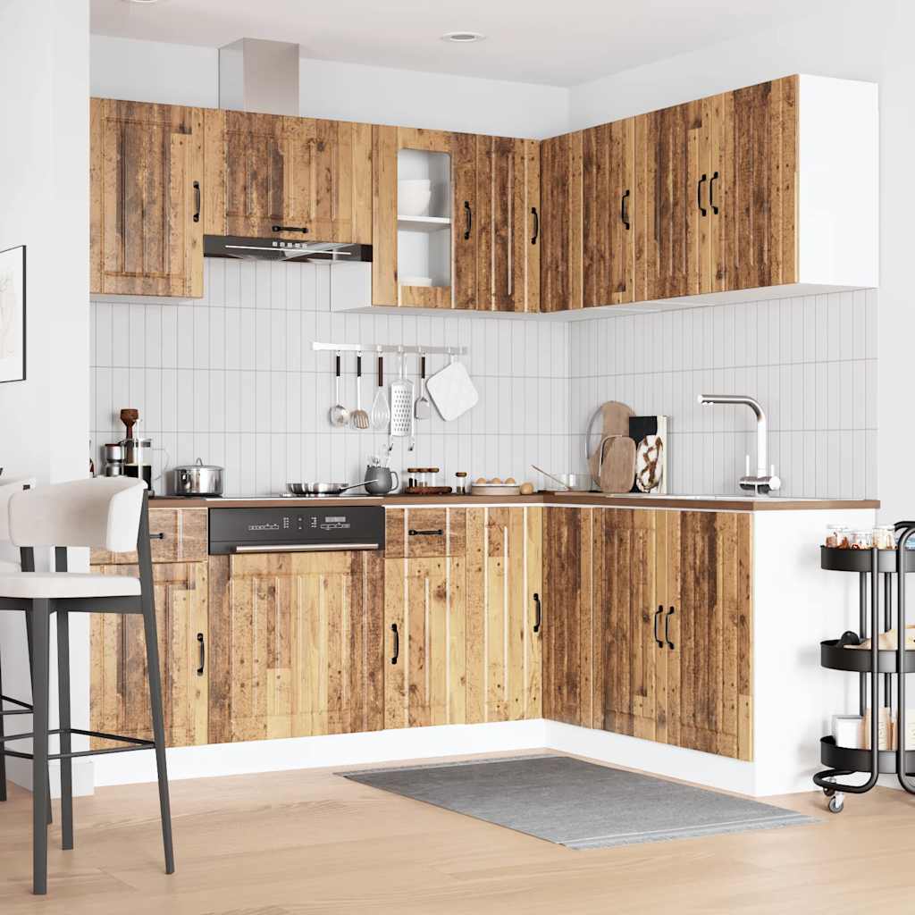 vidaXL 11 Piece Kitchen Cabinet Set Kalmar Old Wood Engineered Wood