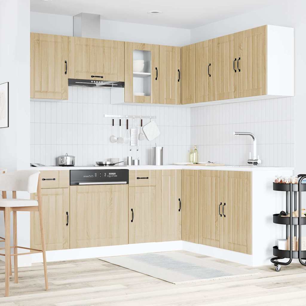 vidaXL 11 Piece Kitchen Cabinet Set Lucca Sonoma Oak Engineered Wood