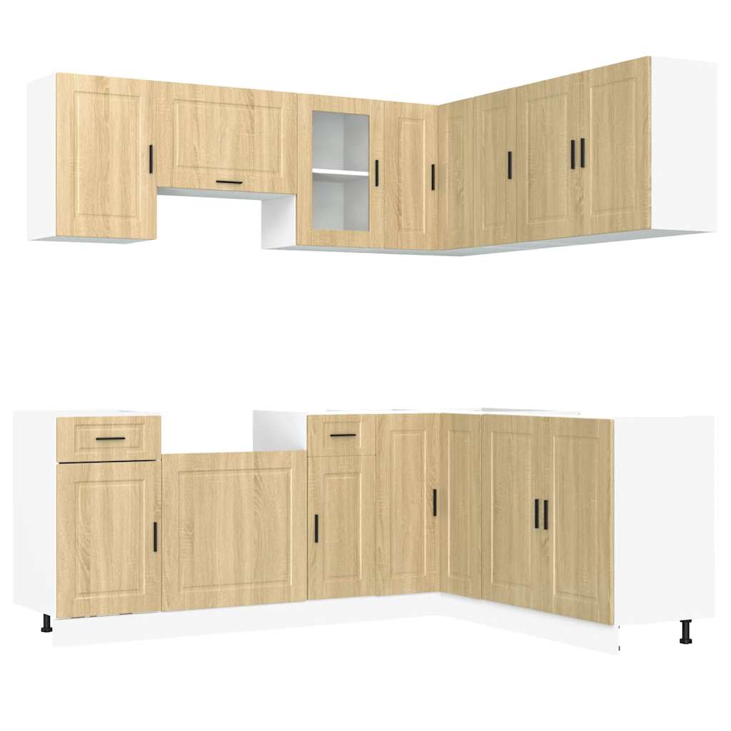 vidaXL 11 Piece Kitchen Cabinet Set Porto Sonoma Oak Engineered Wood