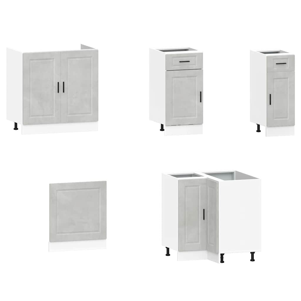 vidaXL 11 Piece Kitchen Cabinet Set Porto Concrete Grey Engineered Wood