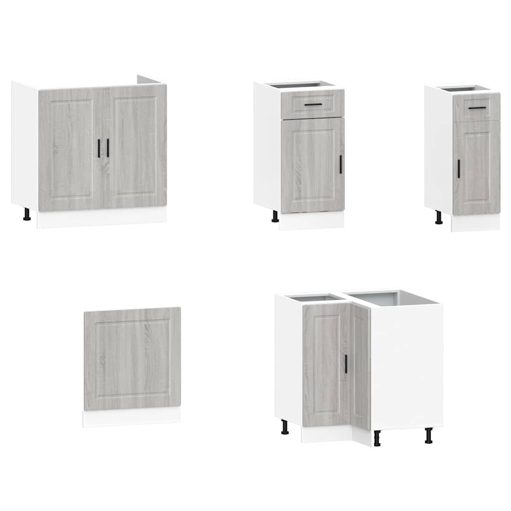 vidaXL 11 Piece Kitchen Cabinet Set Porto Grey Sonoma Engineered Wood