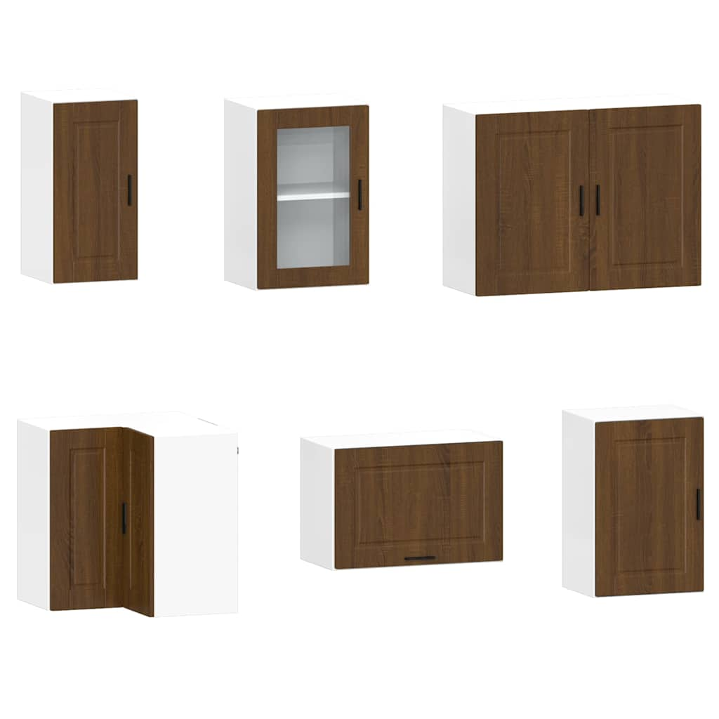 vidaXL 11 Piece Kitchen Cabinet Set Porto Brown Oak Engineered Wood