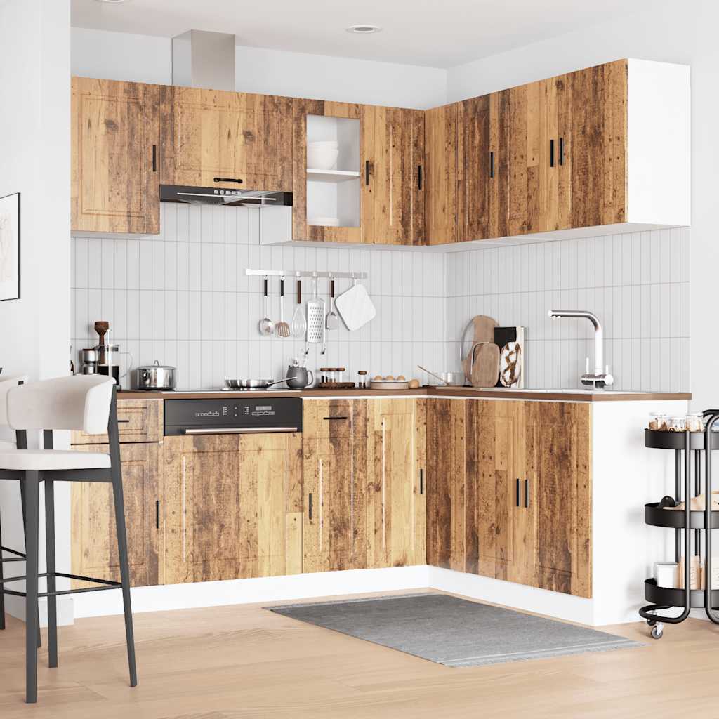 vidaXL 11 Piece Kitchen Cabinet Set Porto Old Wood Engineered Wood