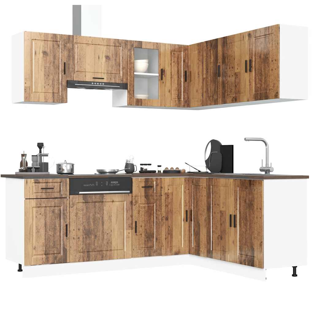 vidaXL 11 Piece Kitchen Cabinet Set Porto Old Wood Engineered Wood