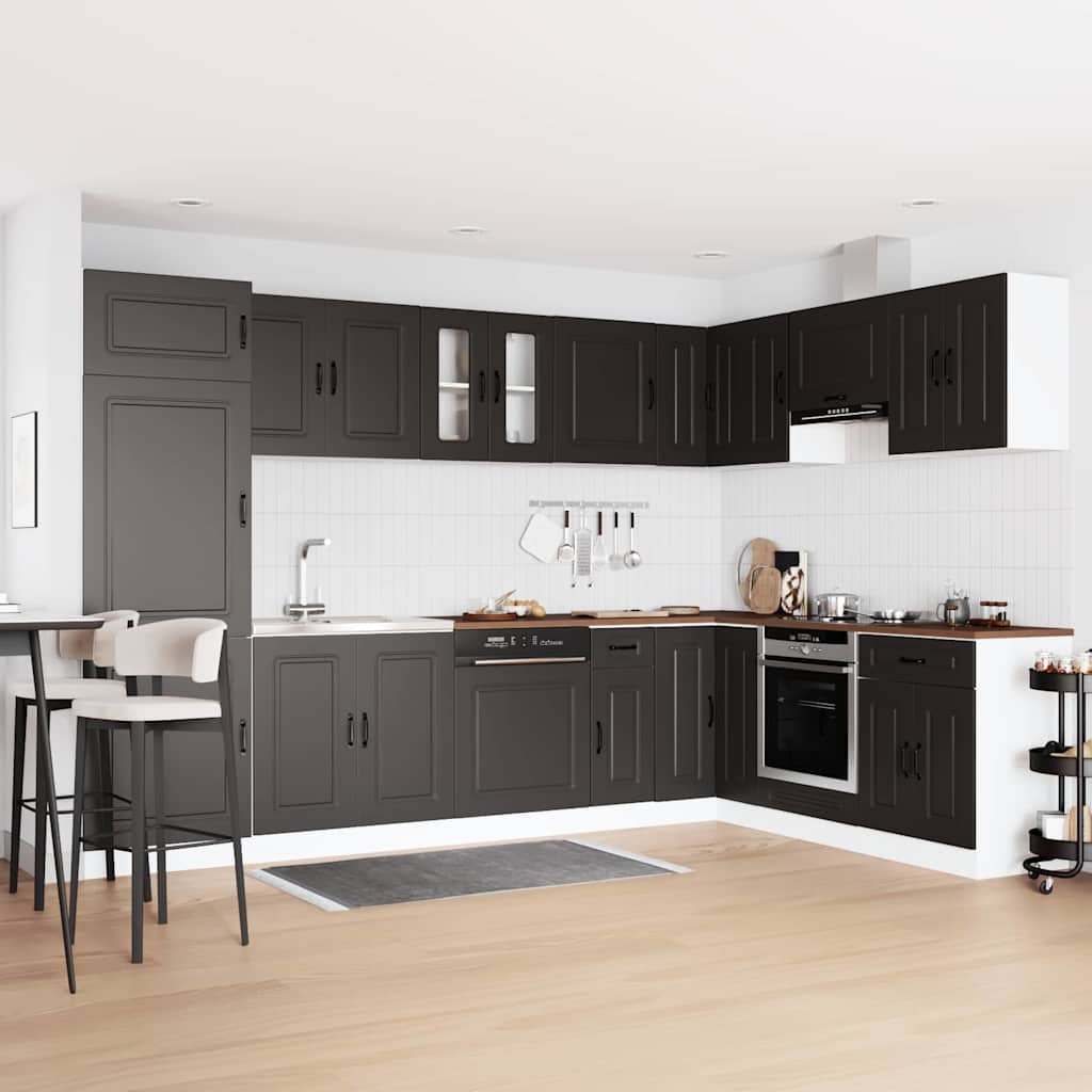 Kitchen Cabinet Kalmar Black 80 x 46 x 81.5 cm Engineered Wood