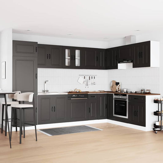 Kitchen Cabinet Kalmar Black 80 x 46 x 81.5 cm Engineered Wood