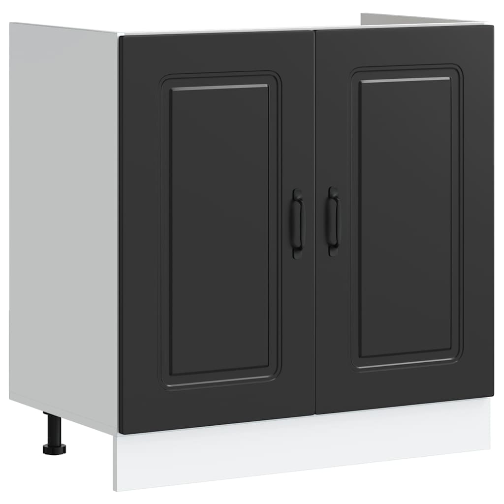 Kitchen Cabinet Kalmar Black 80 x 46 x 81.5 cm Engineered Wood