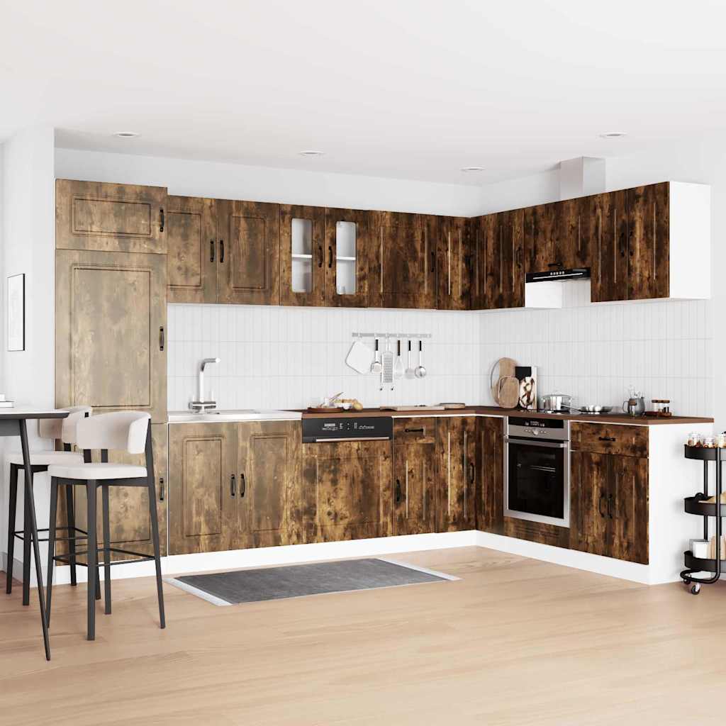 Kitchen Cabinet with Door Kalmar 2 pcs Brown 80 x 46 x 81.5 cm