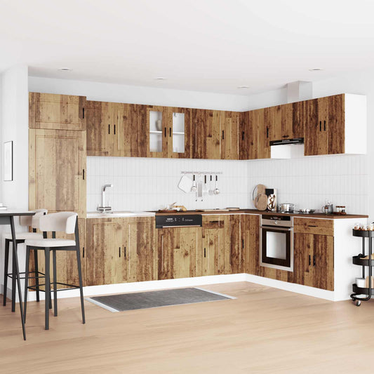 Sink Base Cabinet Porto 2 pcs Brown 80 x 46 x 81.5 cm