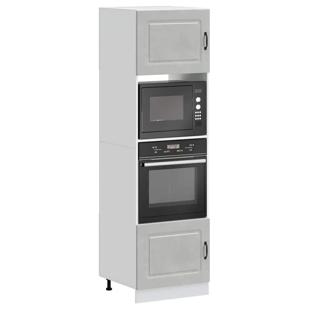 vidaXL Oven Cabinets 2 pcs Lucca Concrete Grey Engineered Wood