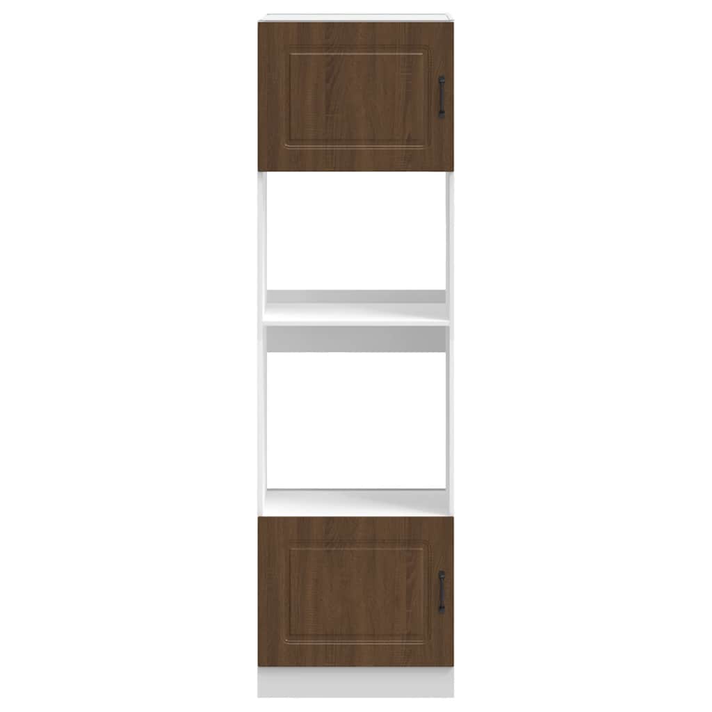 Oven Cabinets 2 pcs Kalmar Brown Oak Engineered Wood