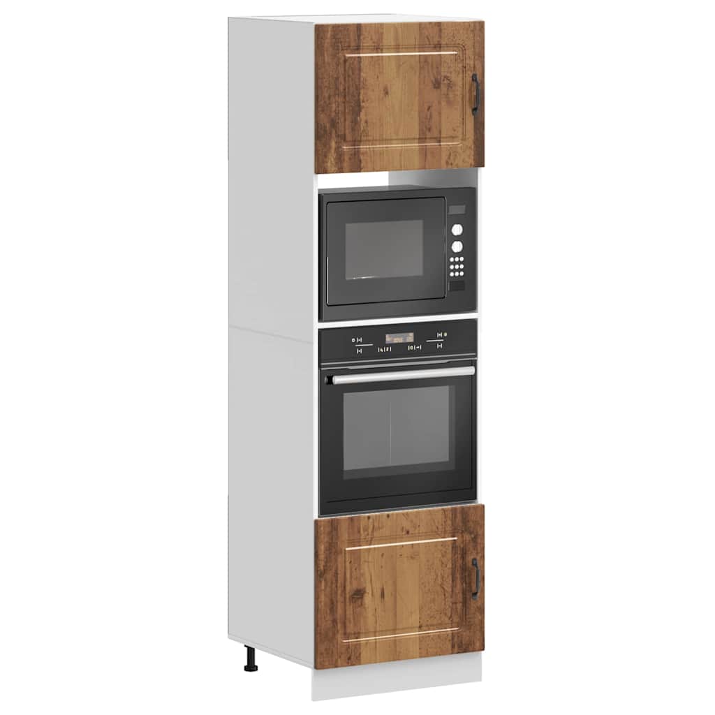 Oven Cabinets 2 pcs Kalmar Old Wood Engineered Wood