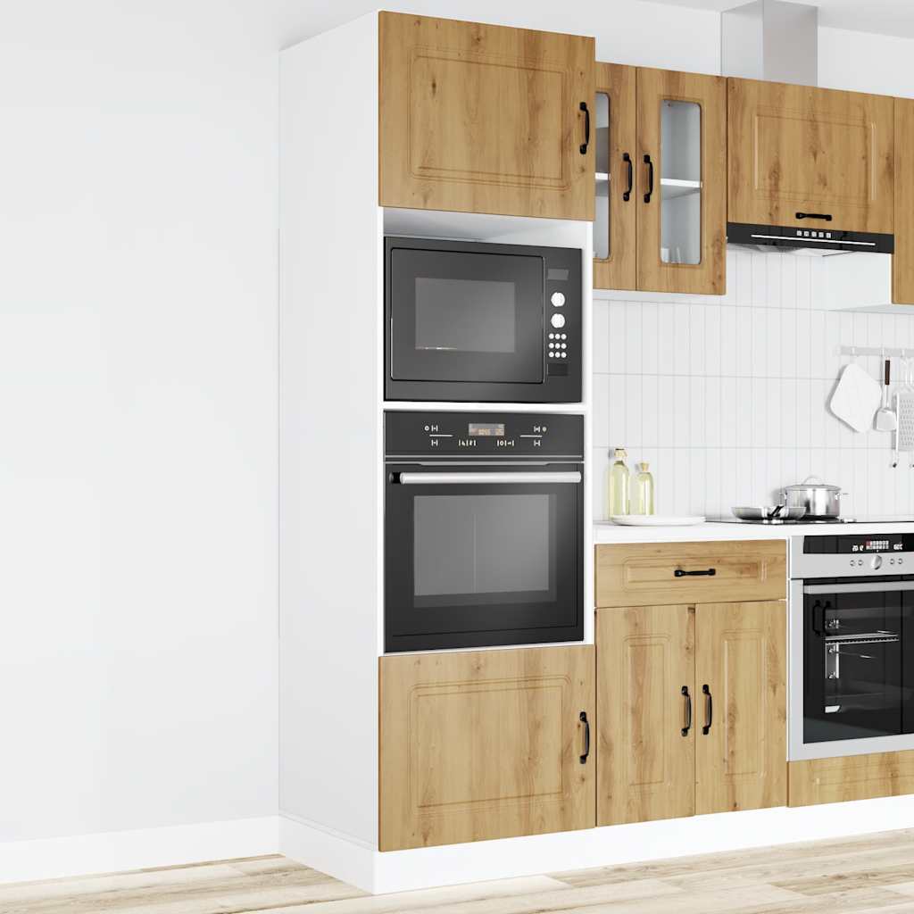 vidaXL Oven Cabinets 2 pcs Lucca Artisan Oak Engineered Wood