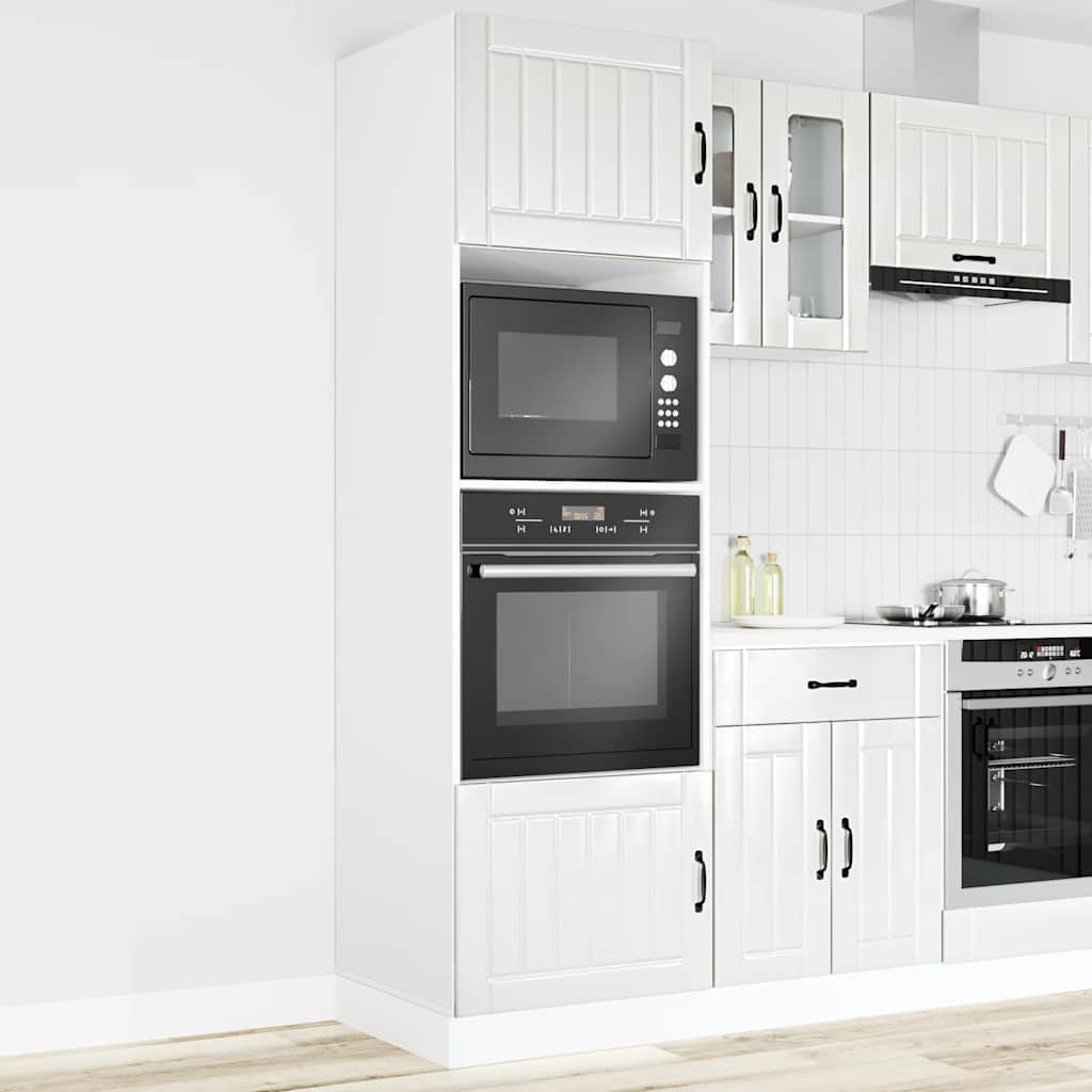 vidaXL Oven Cabinets 2 pcs Kalmar Gloss White Engineered Wood