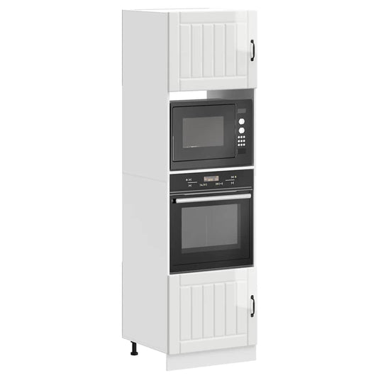 vidaXL Oven Cabinets 2 pcs Kalmar Gloss White Engineered Wood