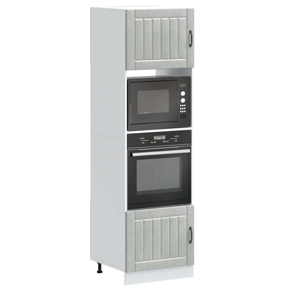 vidaXL Oven Cabinets 2 pcs Kalmar Concrete Grey Engineered Wood