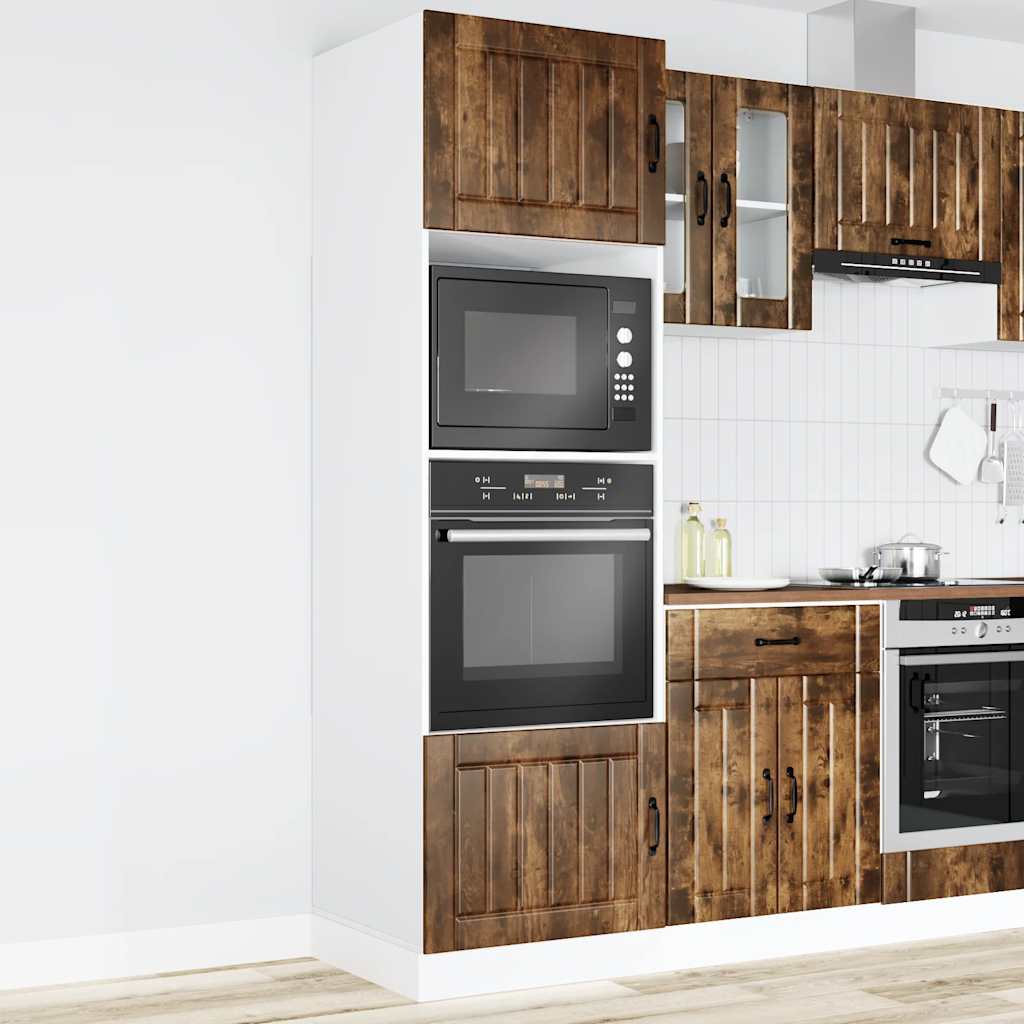 vidaXL Oven Cabinets 2 pcs Kalmar Smoked Oak Engineered Wood