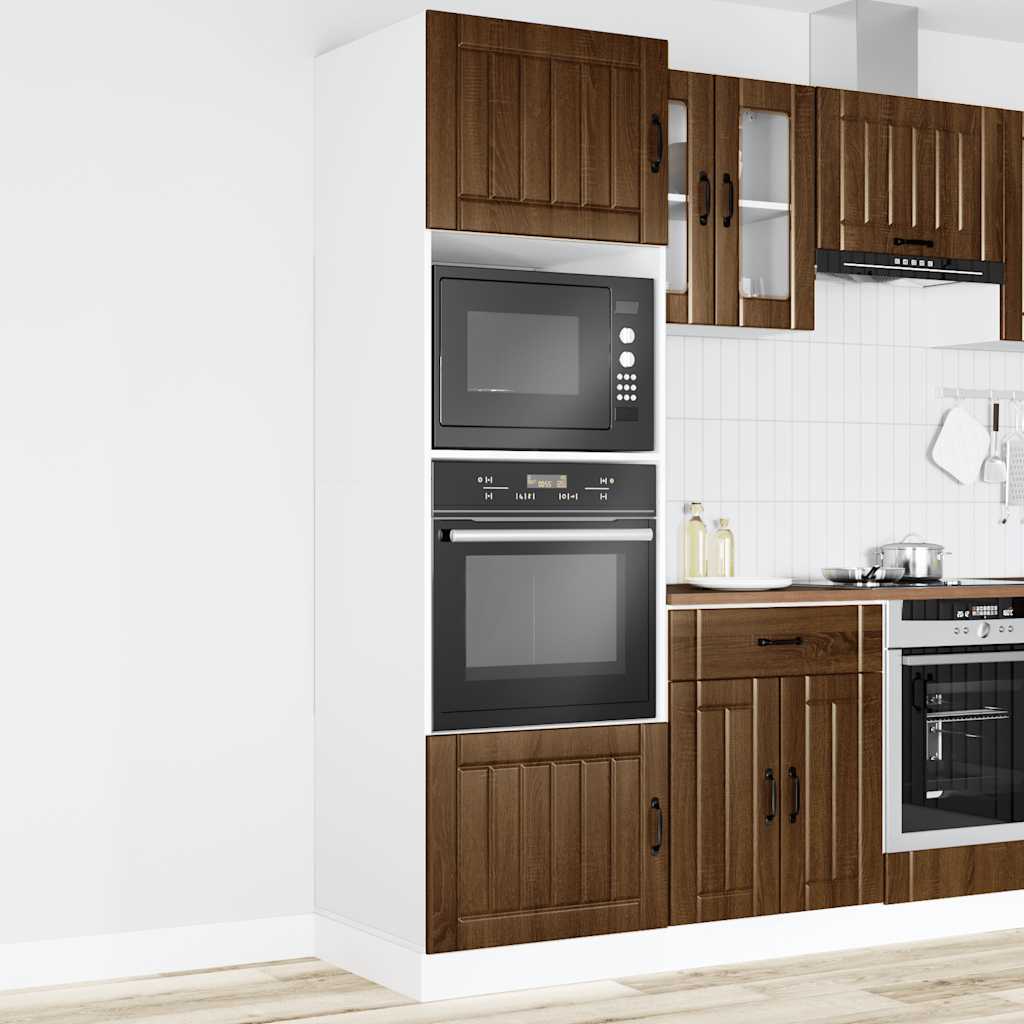 vidaXL Oven Cabinets 2 pcs Kalmar Brown Oak Engineered Wood