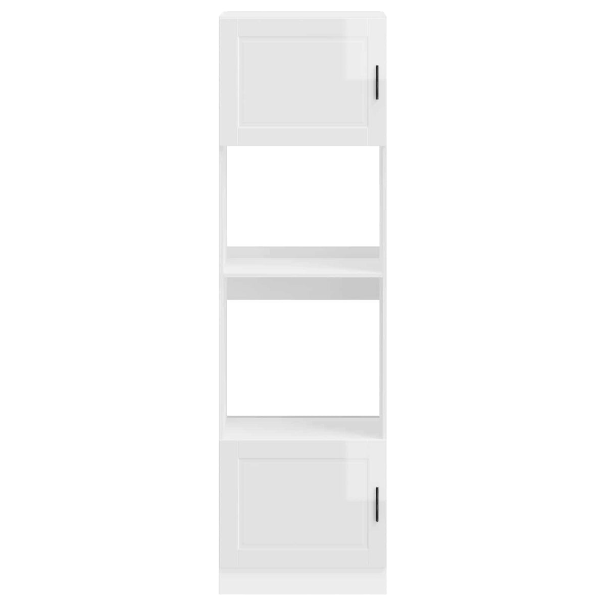 Oven Cabinets 2 pcs Porto Gloss White Engineered Wood